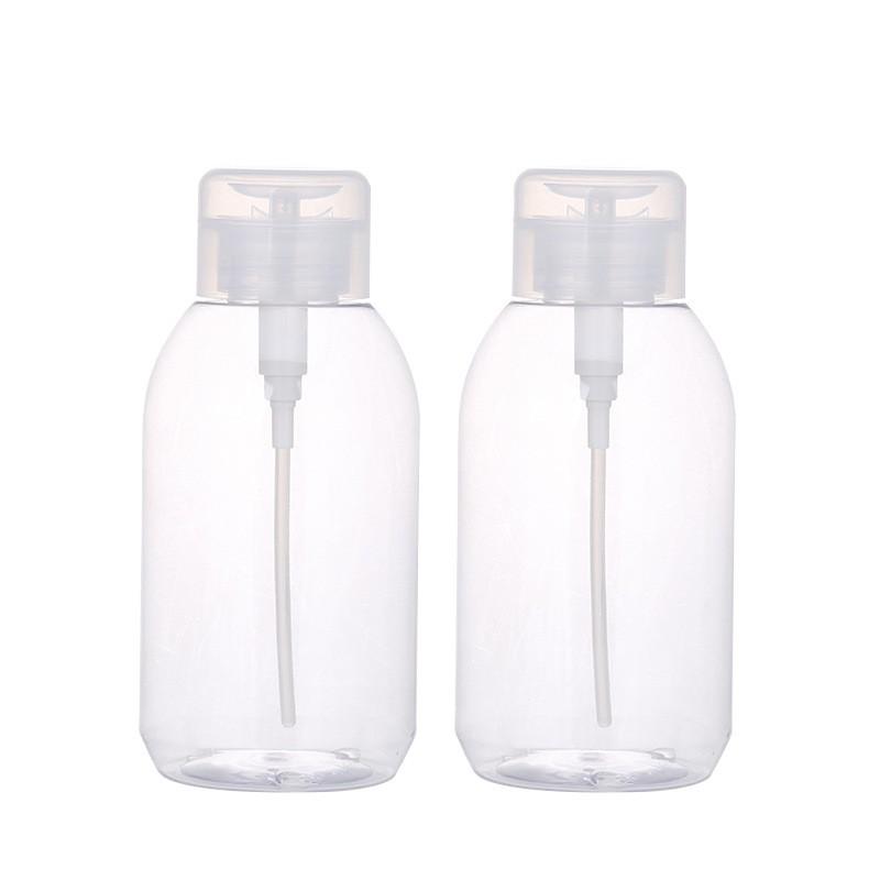 200/300/500Ml Refillable Bottle Push-Type Bottling Push Down Empty Pump Dispenser Bottle For Nail Polish Makeup Remover Bottle