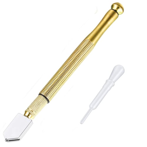 

Glass Cutter, Cuts Sheets 3-15mm Thick, Carbide Oil Glass Cutter, Cutting Tool, Mirror Tile Cutting, Oil Refill, Non-Slip, Easy to Use