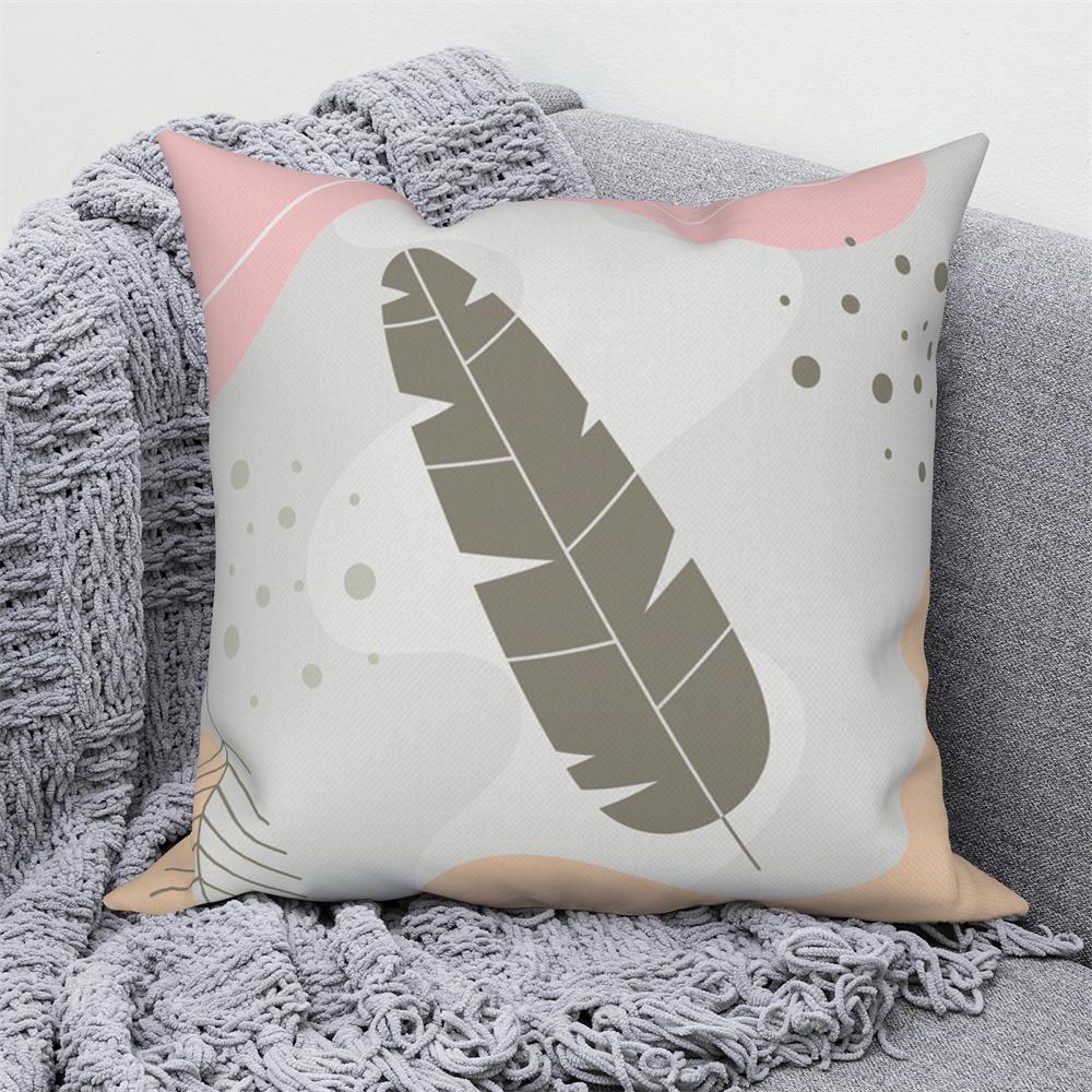 Home Sofa Office Cushion Pillowcase Wholesale  Nordic Style Abstract Plant Floral