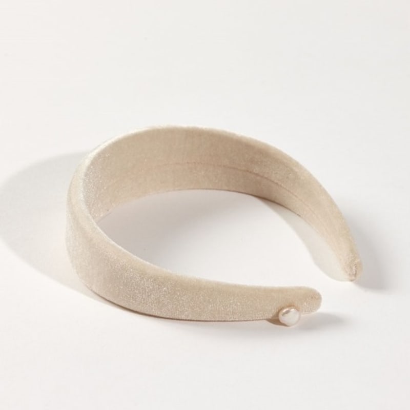 Elizabeth Moments Ivory Velvet Headband