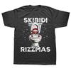 Skibidi Rizzmas Funny Toilet Santa Christmas TShirt Summer Vintage Summer Style Cotton Short Sleeve Oversized Tshirt Tops