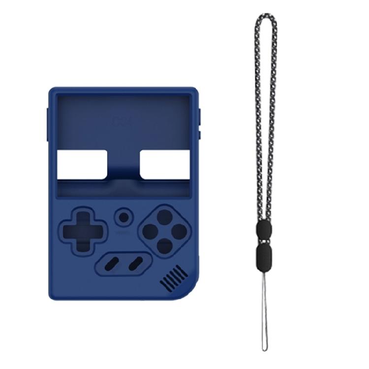 Flexible Cover Silicone Case Handheld Gamepad Cover with Lanyard Protective Housing for RG35XX Plus Gaming Accessories