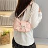 Bow Korean Version Pleated Shoulder Bag Women's 2025 Summer New Versatile Ins Underarm Bag Women's Bag