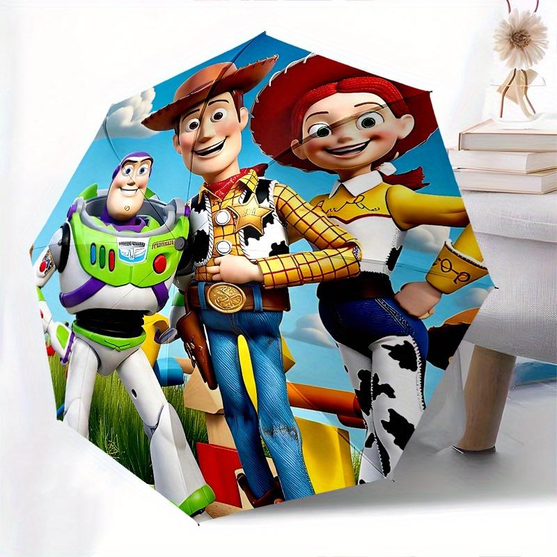 1 Auto Open Toy Story, Woody Themed Colorful 8 Rib Portable Umbrella for Men and Women, A Compact Commuting Companion Suitable for Daily Dri