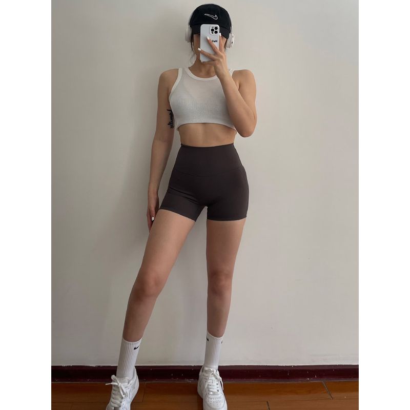 High Waist Hip Lift No Embarrassment Aerobics Belly Contracting Yoga Shorts