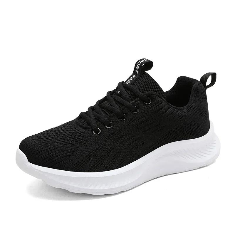 Women Flying Weave Breathable Spring Casual Sneakers Ladies Non-Slip Jogging Shoes Fashion Lightweight All-Match Running Shoes