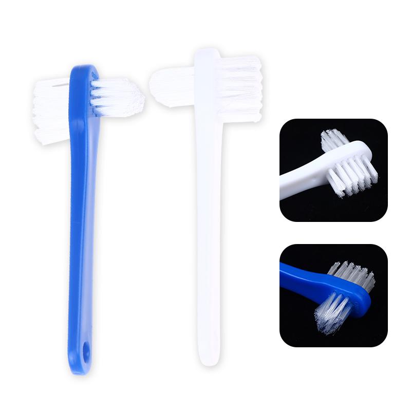 10Pcs Denture Toothbrush Cleaning Brush Double Sided Invisible Braces Retainer Descaling Brush For Oral Cleaning