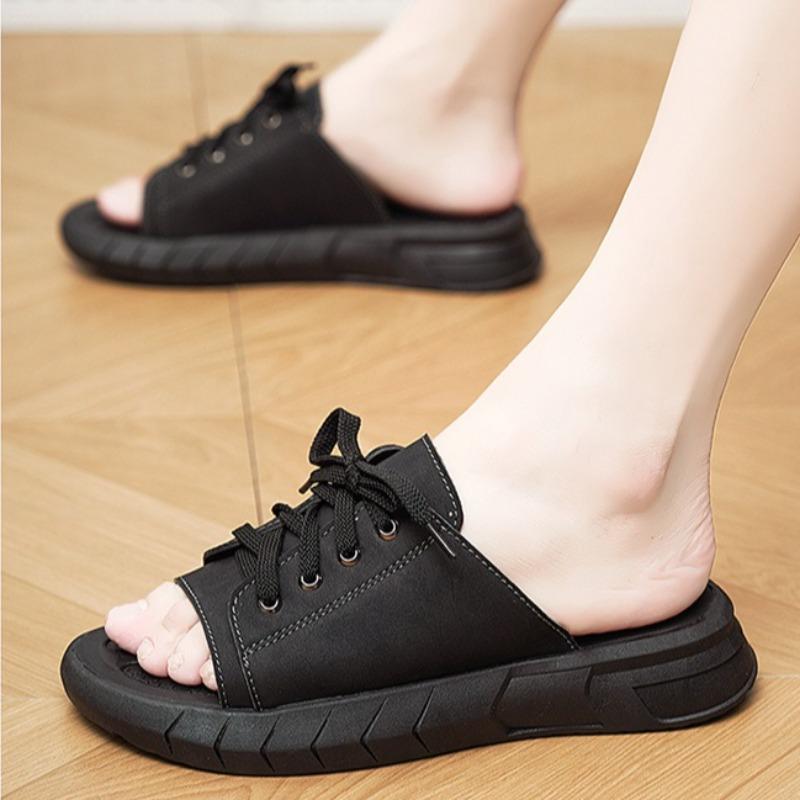 Men Slippers Outdoor Casual Sport Slippers Summer Open Toe Beach Shoes for Men Non-slip Platform Slipper Chanclas Hombre