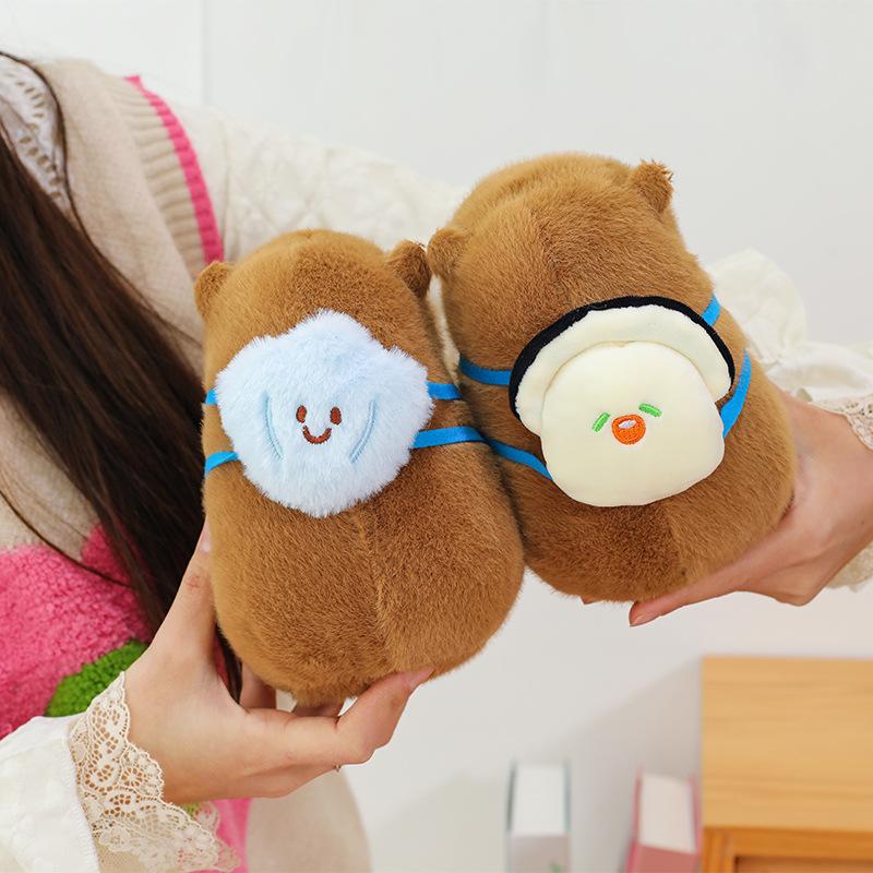 Capybara Doll Ocean Animal Backpack Kapibara Plush Toy Sleeping Pillow