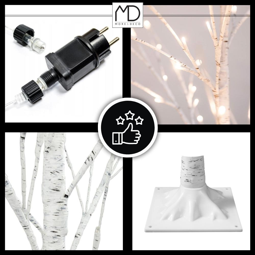 FLASH CHRISTMAS TREE BIRCH LED CHRISTMAS DECORATION 150CM 120 LED Cold