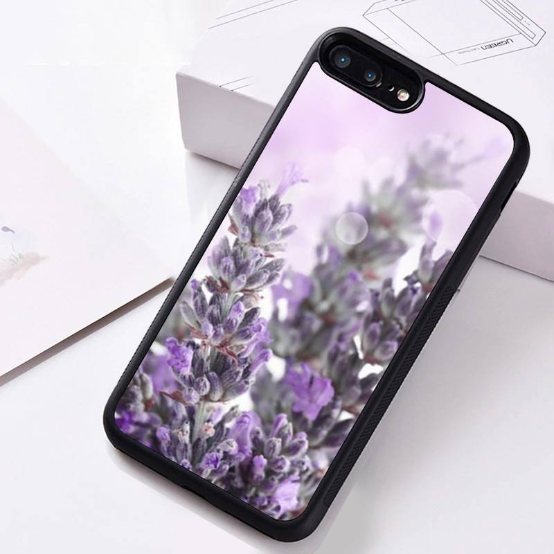

Простой резиновый чехол для телефона с лавандовыми фиолетовыми цветами для iphone 12 11 Pro Max Mini XS Max 8 7 6 6S Plus X 5S SE 2020 XR iphone XR