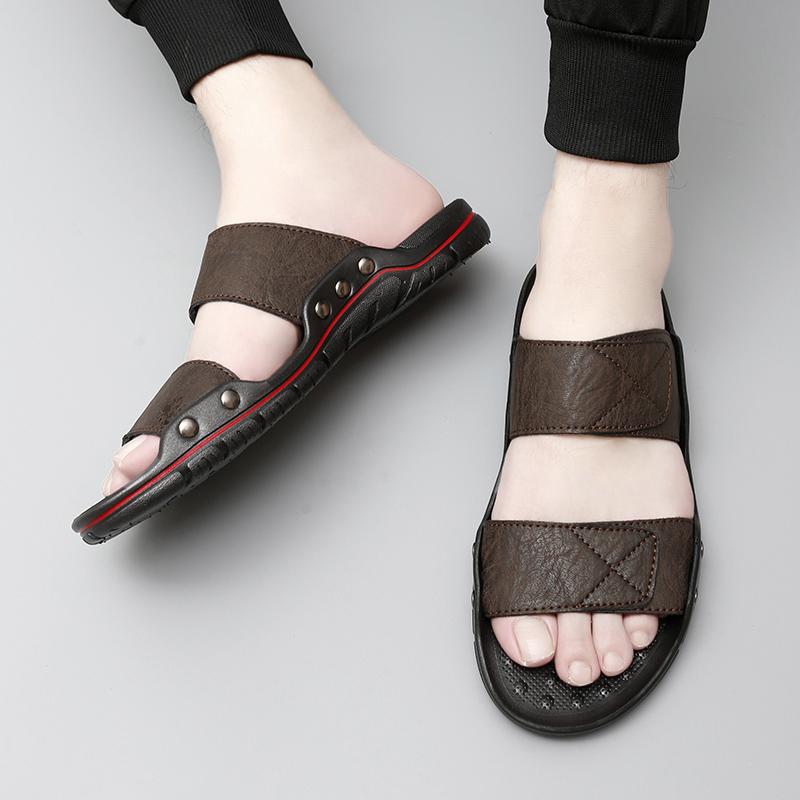 Fashion New Arrival Mens Slip on Walking Shoes Non-Slip Sandals for Beach Casual Wear Half Drag Comfortable Lightweight Male Slippers