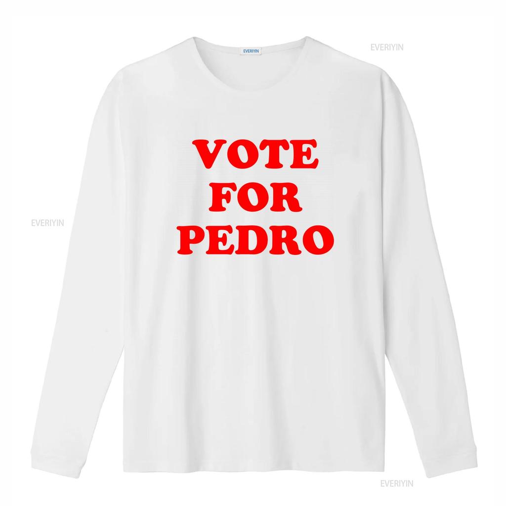 Vote For Pedro T Shirt Mens 100 Cotton  Vintage Washed Slightly Graphic Unisex Soft Homme Versatile Streetwear