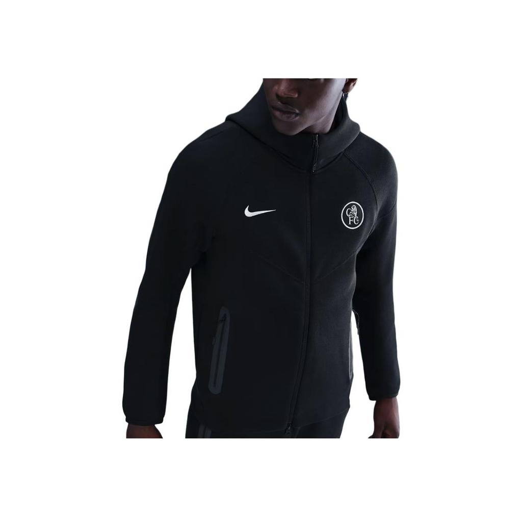 Nike Chelsea FC FW25 Tech Windrunner Total 90 Soccer Fleece Zip-Up Hoodie Simple Long Sleeve Jacket Men Jackets HM3676-011