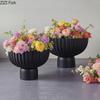 Minimalist Black and White Ceramic Vase Plant Pots Table Decoration Flowers Arrangement Flower Vase Room Aesthetic Decor