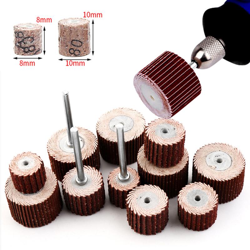 Schleifpapier Schleifklappen Polierscheiben Schleifscheibe Lamellenpolierscheibe Für Rotationswerkzeug Für Dremel Zubehör Mit Dorn