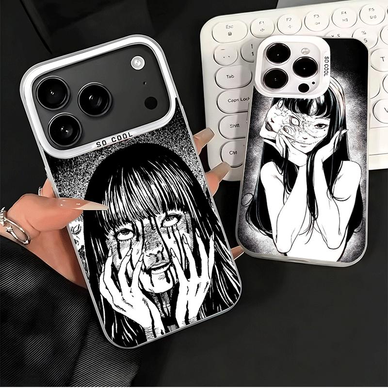 Japanese Horror Anime Shockproof Phone Case for iPhone 17 Air 16 16E 15 Pro Max 14 Plus 13 Mini 12 Back Cover Anti Fall Fundas