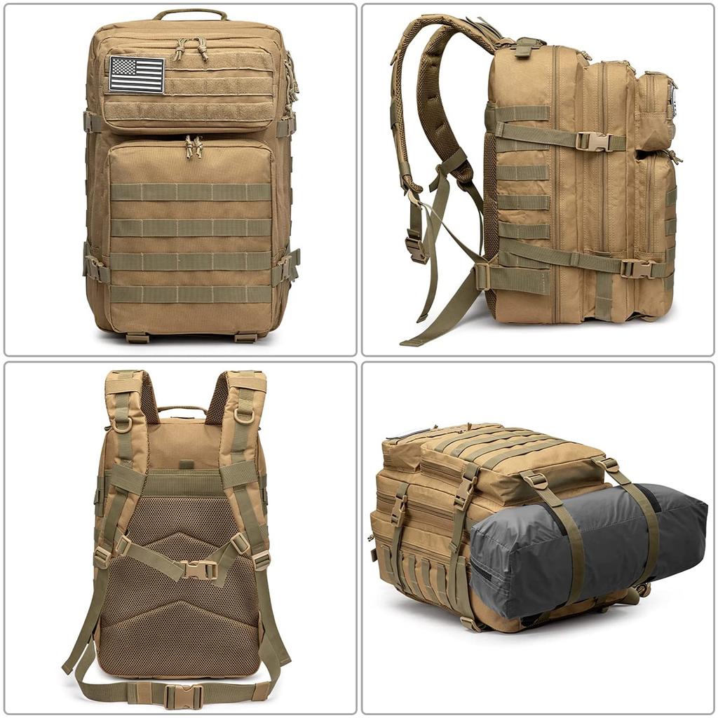 [G4Free] Geantă Militară 40L Rucsac Tactic Rucsac de Drumeție Exterior Compatibil MOLLET Capacitate Mare Tactic Camping Călătorie Școală Drumeție Dezastru