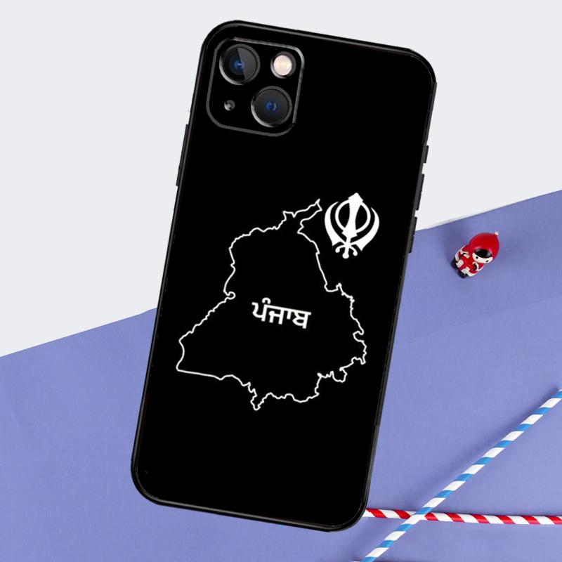 

Punjab Map Outline Phone Case For iPhone 16 Pro Max 11 12 13 14 15 Pro Max Mini XR 16 15 Plus 16e Cover Shell iPhone 16e