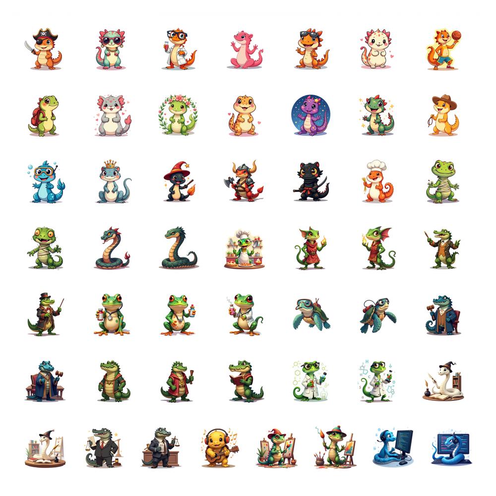 

50pcs Decals Numbered Stickers Stickers Stationery Stickers For Laptop Suitcase