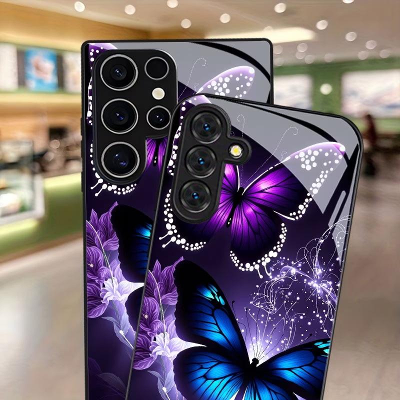 Manufacturer Mysterious Dream Blue Light Butterfly Tempered Glass Case Samsung Galaxy S11UItra Mobile Phone Hard Case