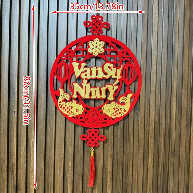 1PC Tassel Design Scene Setting Blessing Pattern Auspicious Pendant Home Decor Exquisite Various Styles