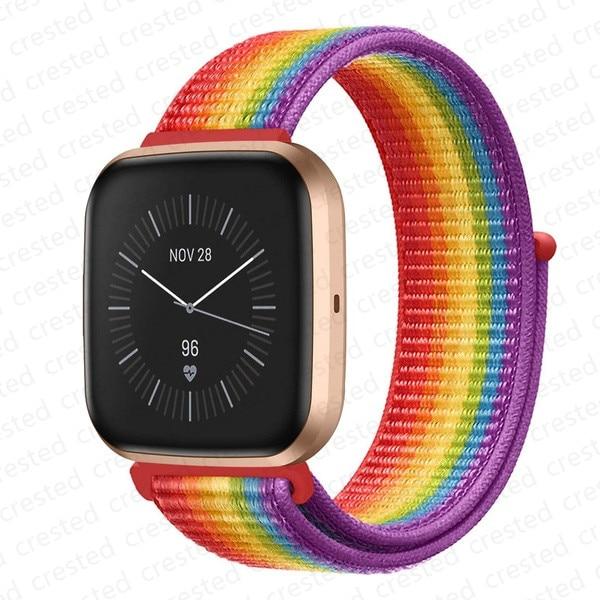 Nylon Loop Strap for Fitbit Versa 4 3 band Smart watch replacment Soft Breathable Sport belt Correa Bracelet Fitbit Sense 2 band