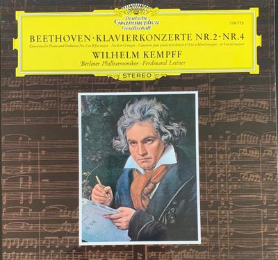 LP Record LUDWIG VAN BEETHOVEN • WILHELM KEMP - Klavierkonzerte Nr. 2 • Nr. 4 138775 Deutsche Grammo Germany Classical Used