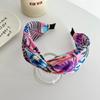 Women Girls Satin Tiedye Flower Big Knot Hairband Headband Adult Hair Accessories Hair Jewley