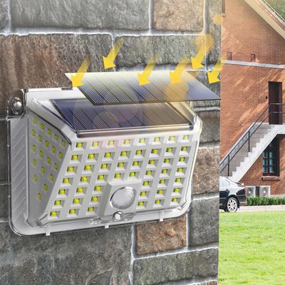 Lampe d'extérieur à énergie solaire à 90 LED, éclairage de clôture, rue murale, 3 Modes d'éclairage sensibles