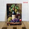 Wine themed wall decoration - suitable for home, office, restaurant, kitchen, garden decoration | Grape wine bottle artwork