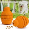 Gourd  shaped Dog IQ Treat Toy Interactive Food Dispensing Dog Teeth Cleaning Bite Toy(Orange)