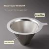 Filtr do kawy Baijie, Filtr do kawy pour-over, Bez papierowego filtra, Lejek do filtra do kawy drip, Siatka 800 oczek