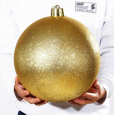 15cm Golden Glitter Christmas Ball