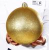 15cm Zlatá třpytivá vánoční koule