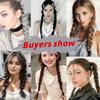MISS WIG Synthetic With Elastic Band Hair Fiber Extensions Natural Looking  Long Braided Ponytail Hair Accessories For Women Party Daily Use