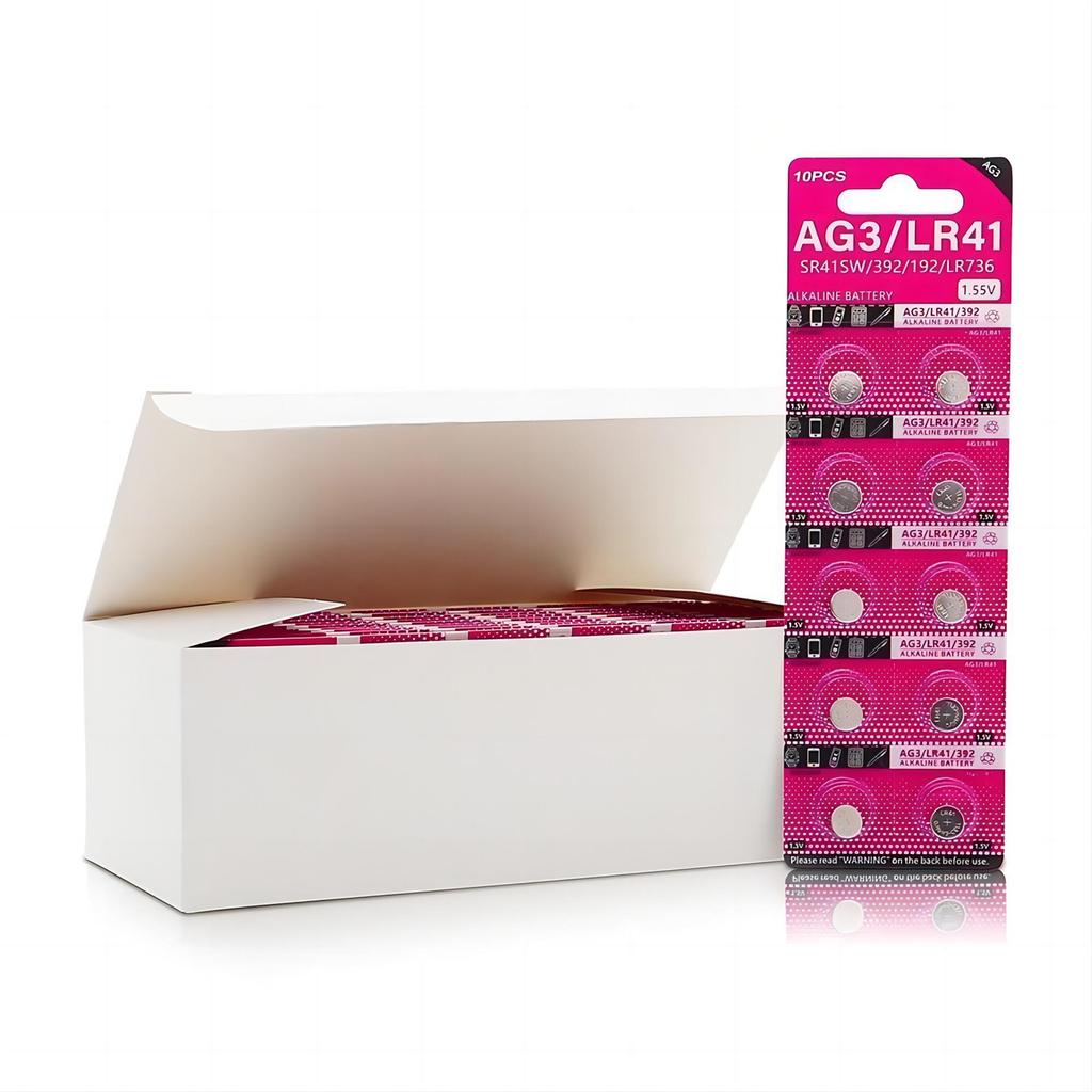 AG3 1.55V Button Battery Cell Coin Lithium Batteries SR41 192 L736 384 SR41SW CX41 LR41 392 Long for Electronics Devices