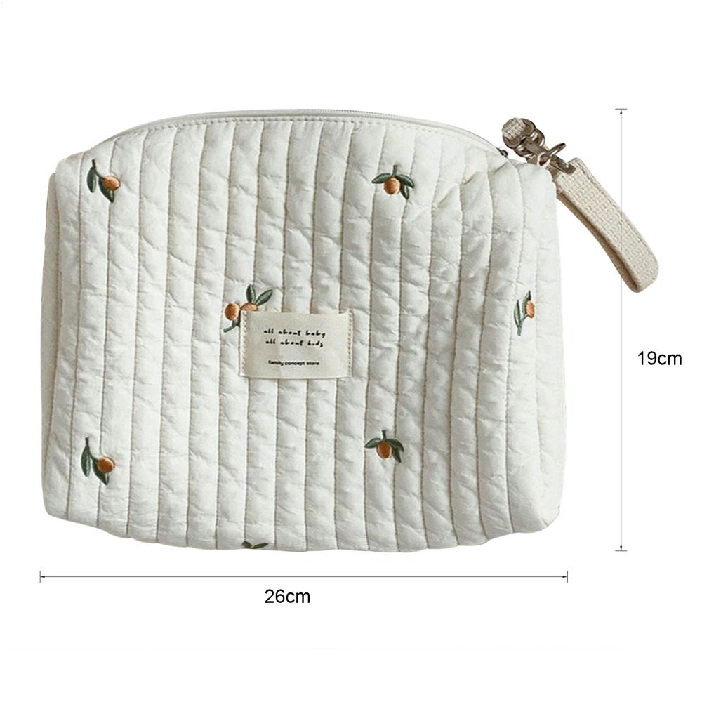 

Ins Cotton Diaper Bag For Stroller Hanging Bag Baby Items Nappy Caddy Organizer MommyBag Zipper Cute Women Makeup Bags Kids