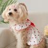 Valentinstag 1 Stück Herzmuster Schleifen-Dekor Haustierkleid für Hund für den Sommer