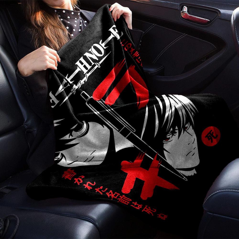 1pc Death Note Soft Flannel All Season Throw for Home, Office, Outdoor UseDurable Comfort Soft Warm Throw for Home