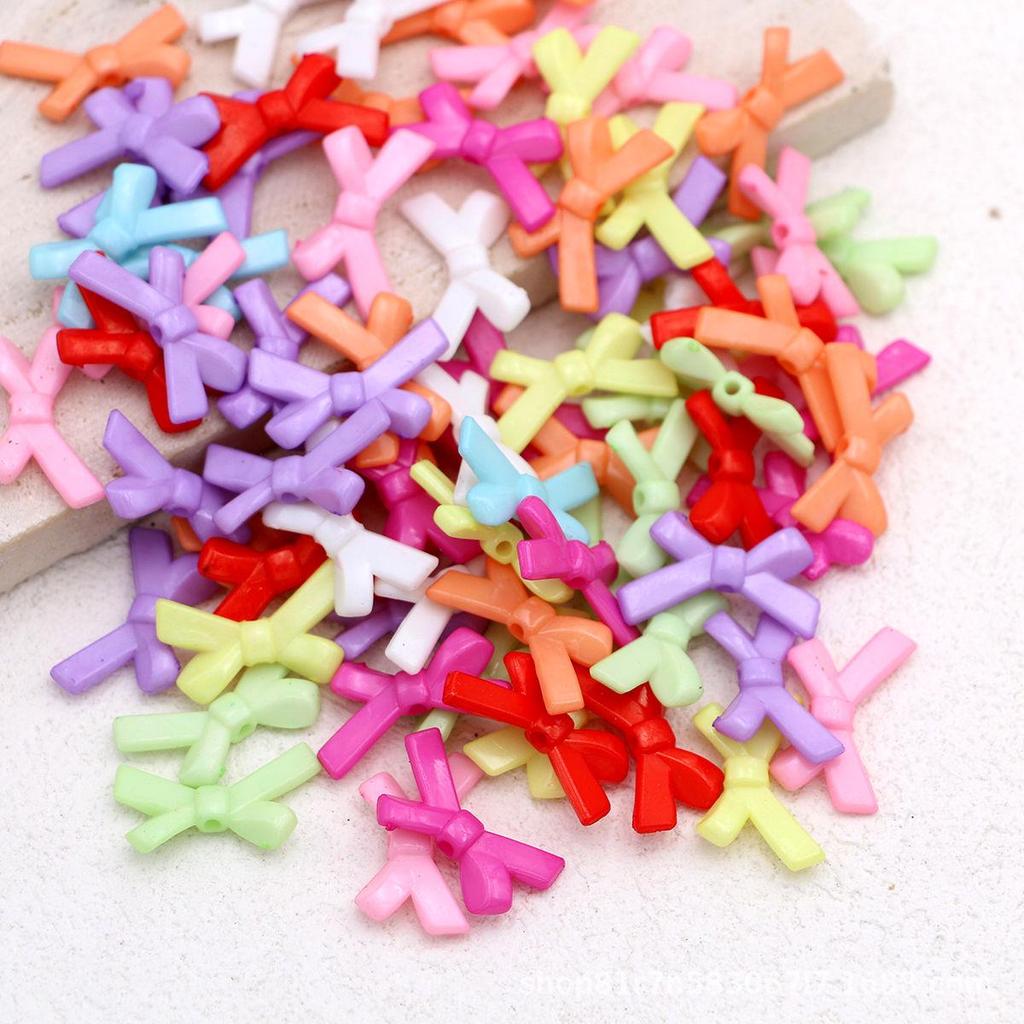 Acrylic Mini Solid Color Cross Knot DIY Beading Phone Chain Patch