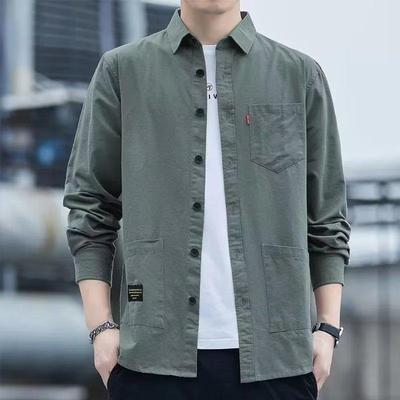 2023 Japanese Hong Kong Style Long-Sleeved Loose Shirt for Boys - Summer Trend Casual Jacket