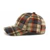 Autumn Winter Hat Women's Hard Top Baseball Cap Classic Vintage Plaid Cap for Men