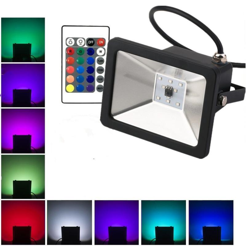 10w/ 20w/ 30w RGB Flood  Light Ultra-thin Waterproof Colorful Floodlights Portable Outdoor Camping