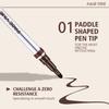 Liquid Silver Eyeliner Gel Pen Dries Quickly Waterproof Long-lasting Smudge-resistant Smooth Paddle Shaped Pen Tip
