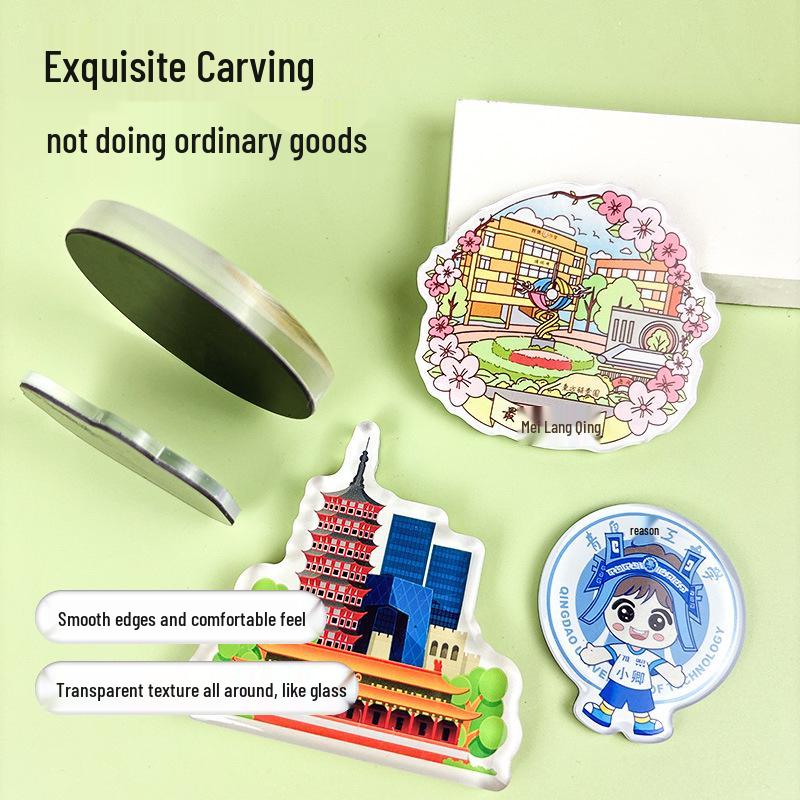 Acrylic Anime Cartoon Attraction Magnets - Soft DIY Stickers