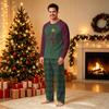 Family Matching Christmas Pajama Set with Long Sleeve Neck Top and Pants for Kids and Adults