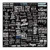 61 Black Background Inspirational English Graffiti Stickers DIY Decorative Suitcase Notebook Waterproof Hot Stickers