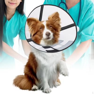 Dog Cone Collar Adjustable Breathable Cat for Puppy Grooming