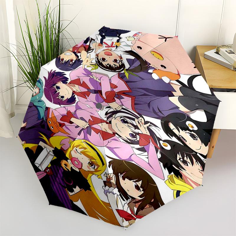 

1pc Outdoor Umbrella with Demon Slayer Characters - Automatic Opening/Closing, Portable 3-Fold Design, 8-Rib Iron Frame - Perfect Gift for Fans,